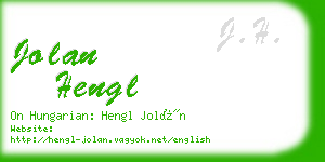 jolan hengl business card